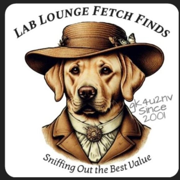 Lab Lounge Fetch Finds Follow Me Black White Sticker - Picture 1 of 9